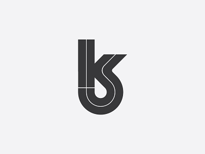 KS Client Monogram #2 letter monogram logo design minimalistic simple mark
