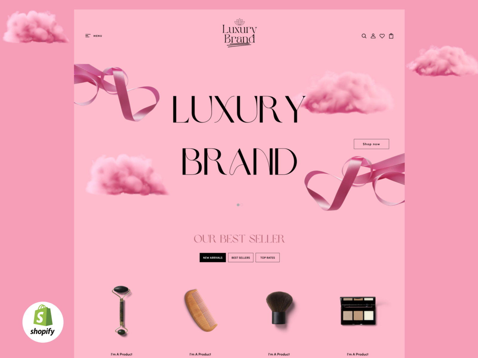 Luxury Pink Shopify Theme by DaisyStudio on Dribbble