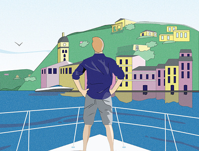 "Italian Riviera" 2d art artwork design digitalart editorial illustration iltalia minimal mood