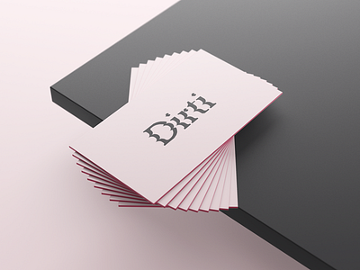 Dirti business card design brand branding custom design elegant fashion solid type typogaphy