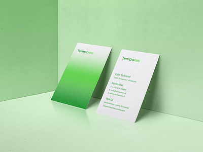 Tempores - business card design brand branding bussines card corporate custom design logotype modern type typogaphy