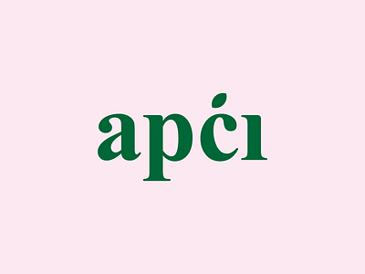Apči Wordmark brand branding custom design elegance fashion logo type typogaphy wordmark