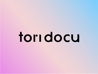Tori Docu wordmark brand custom design logo modern solid type typogaphy ui wordmark