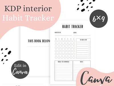Habit Tracker Template graphic design habit tracker template