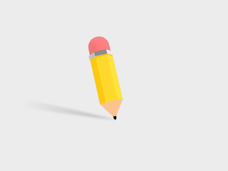 Icon - Pencil 3d 3d animation ameenimagina animation art cinema4d design icon iconography minimal motion design uxdesign