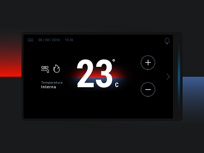 Home thermostat - 1 design domotic home thermostat touch ui ux