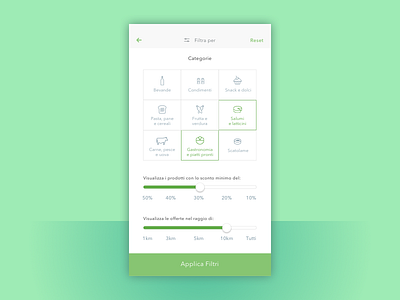 Filters Food by app design filters food green home startup touch ui ux