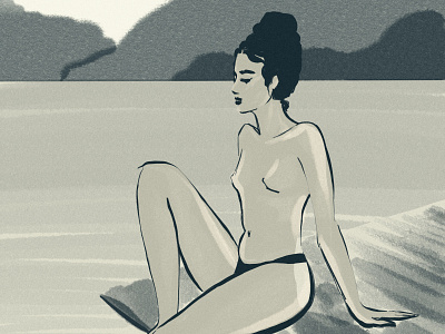 Comversas com o lago brasil digital art digital illustration illustration linedrawing procreate