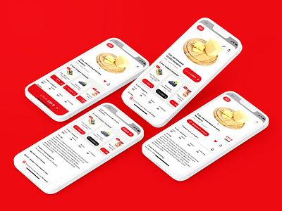 Food delivery app. Item card redesign