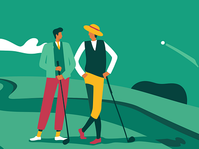 Partners Part2 golf illustration partnership web
