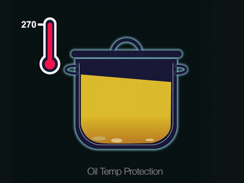 Home Appliance AR App | Oil Temperature Protection animation app ar app augmented reality boiling branding cool down design flat holographic illustration liquid liquid motion oil pot temperature thermometer turn off ui ux