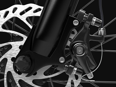 Break system of mountain bike 3d 3dmodeling animation design gears product