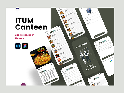 University Canteen Mobile App Design Concept branding graphic design ui