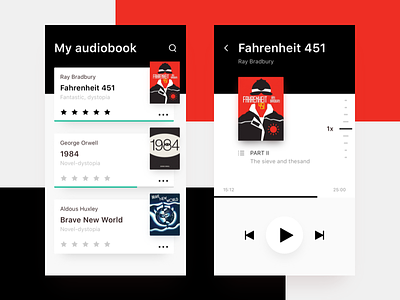 Audiobooks app concept app audiobooks books concept ios mobile plus8 ui uidesign