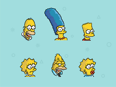 Simpsons bart homer icon illustration lisa simpsons
