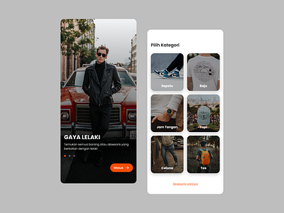 Fashion App For Men clothing distro distro ui design fashion fashion app mobile app ui design app ui fashion uiux uiux design