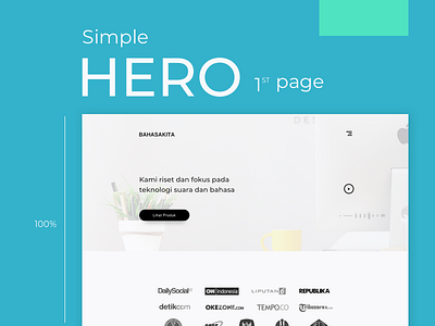 Simple Hero black and white web clean web design first page hero web landing page simple web design welcome page white web design