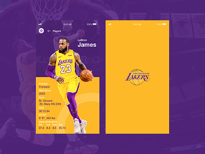Lakers - Lebron James basketball lakers lebron james nba purple design sport yellow design yellow purple mobile app