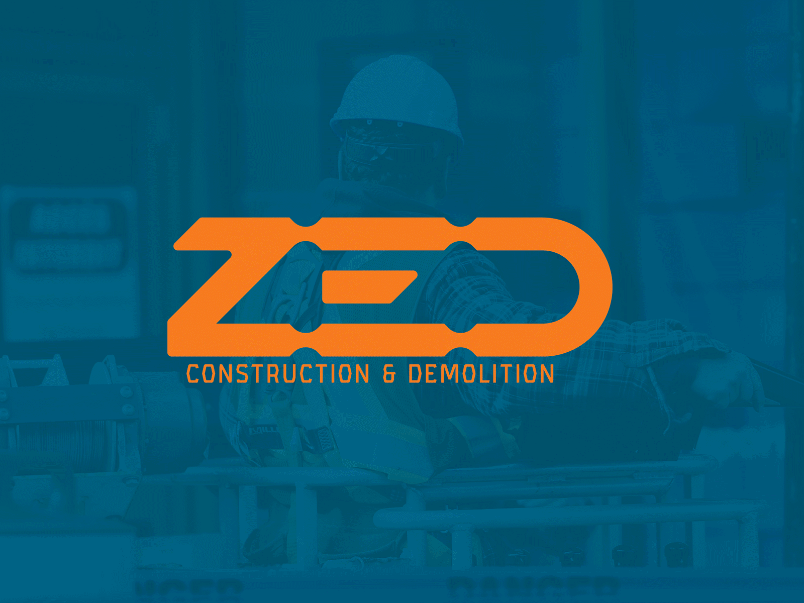 ZED construction french lines logo logo design structure
