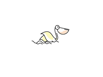 Pelican' bird line logo minimal simple