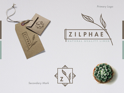 Zilphae green illustration logo plants simplify