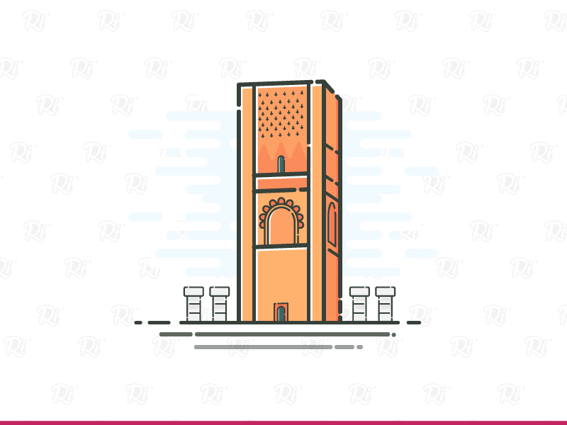 Hassan Tower by Nawfal Ri on Dribbble