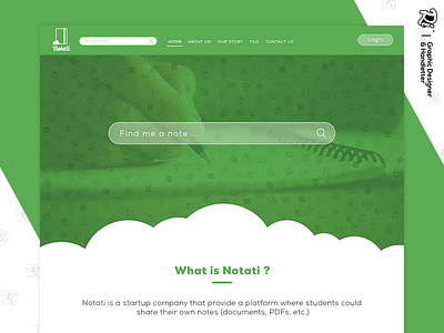 Notati home page interface notes ui ui ux user experience user interface ux web web design website