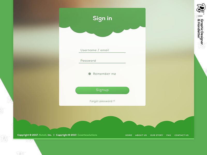 Notati Website - Sign in Page by Nawfal Ri on Dribbble