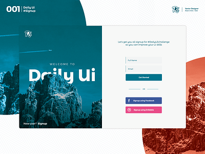 #001 Daily Ui - Signup daily daily 100 daily challenge daily ui design interface signup signup page ui ui ux user interface web design