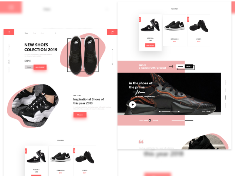 Shoes Landing Page Design by Arafin Hasan on Dribbble