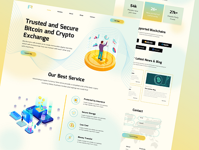 Cryptocurrency landing page crypto crypto currency crypto landing page design graphic design nft landing page