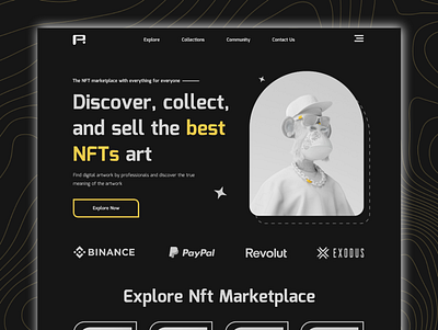 NFTs Landing Page crypto graphic design landing page design nft art nfts nfts landing page social media banner