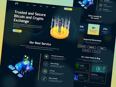 Cryptocurrency landing page