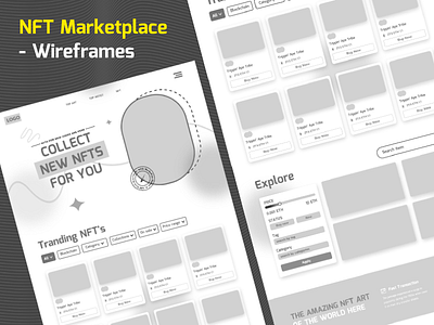 NFT Marketplace - Wireframes