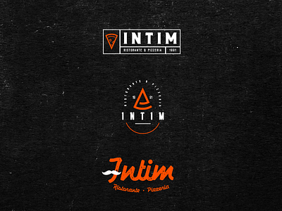 Intim Pizza-Restaurant place Ideation branding design icon illustration logo photoshop pizza logo typography vector