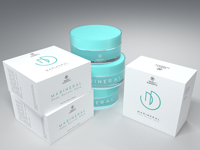 Marineral Branding and packaging pitch beauty product box brand creme design id logo packaging