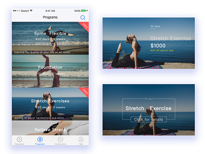 yoga interface iosapp mobilebanneryoga