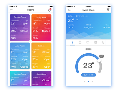 Smart Home app Interface appsmart homemobile ios