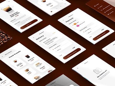 Coffee App app design application desgin bnc productions branding coffee app graphic design ui ui design uiux user experience user interface user interface design