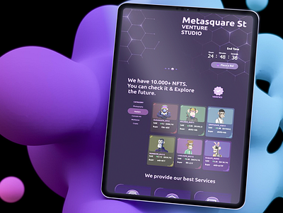 MetaSquare St app design crypto graphic design metaverse nft nft app page design ui ui design uiux web design website design