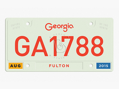 Georgia georgia license plate peach state plates