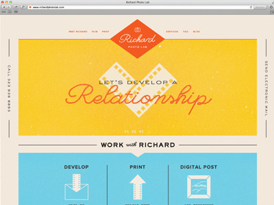 Richard Website illustration photo lab texture website