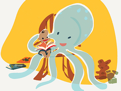 Seafood & Brain Development character fish health illustration nutrition seafood