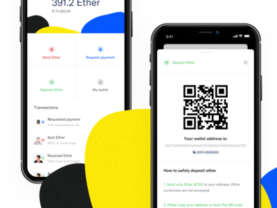 Pillar Ethereum wallet app banking bitcoin crypto cryptocurrency ether finance iphone x ui ux wallet