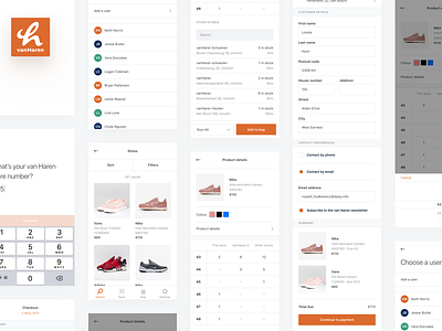 van Haren In-store app app checkout ecommerce mobile payment retail shoe shoes shop shopping ux