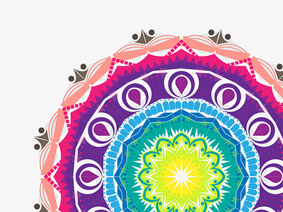 Happy Mandala color colorful happy illustrator mandala