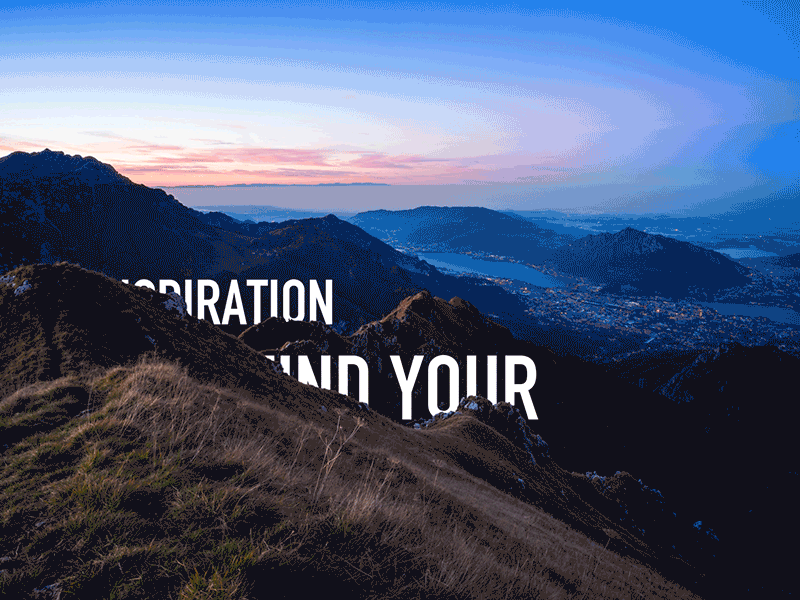 Parallax Inspiration experimentation layers mountains parallax typography zoom