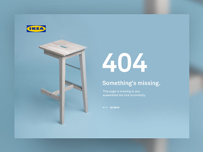 404 Page — UI Weekly Challenges-Season 02 / W [2/10] 404 404 page blue chair error furniture ikea missing missing page ui wrong