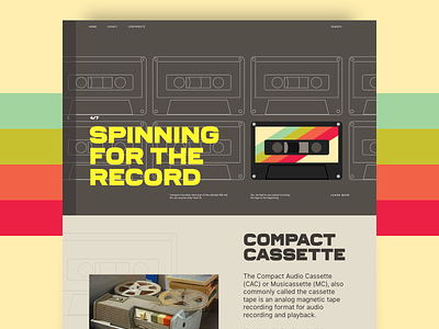 Ghosts of the past - Cassette art direction cassettes design history layout past retro tape typography ui website