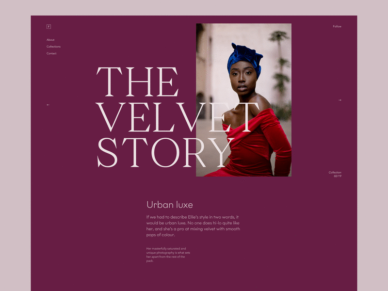 Lifestyle Stories animation art direction layout pink purple story typography ui user interface website